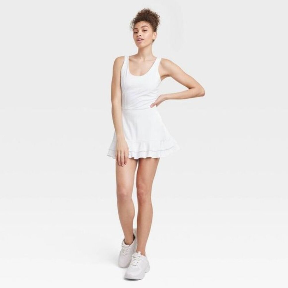 Women's Ruffle Active Dress - JoyLab White M